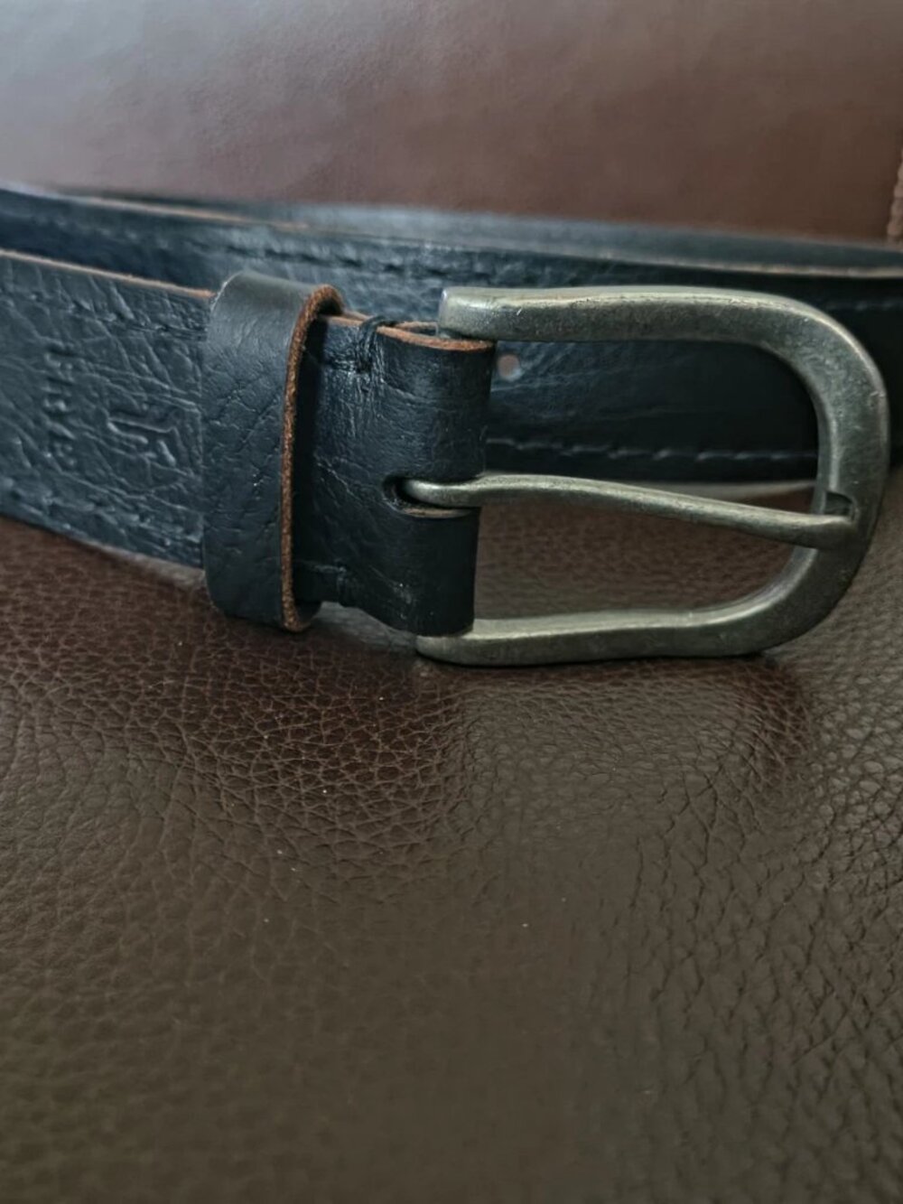 Frye Leather Belt, Black, Size 34, Style DC06